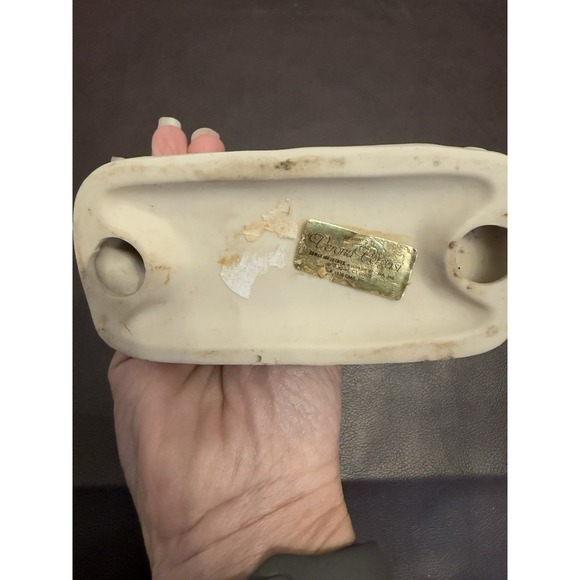 1979 Vtg. Verona Vergasi CMA Figurine w/ Votive Candle Holder Girl w/her Puppy - Picture 3 of 8